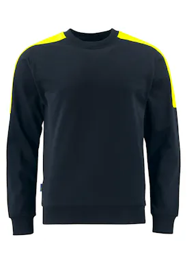 Projob 642125 Sweater Ronde Hals met Fluo Inzetstukken Regular Fit