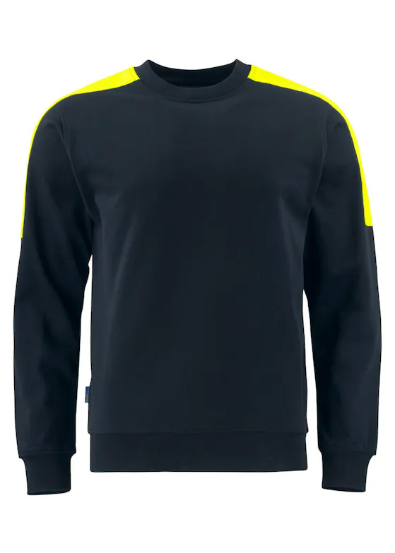 Projob 642125 Sweatshirt Rundhals mit fluoreszierenden Einsätzen, Regular Fit