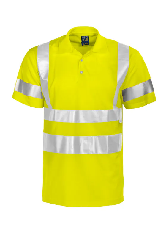 Projob 646011 6011 Poloshirt, Warnschutz, Stretch, EN ISO 20471, Klasse 3