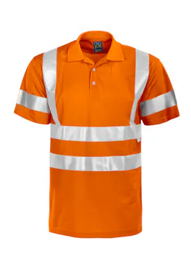 Projob 646011 6011 Poloshirt, Warnschutz, Stretch, EN ISO 20471, Klasse 3