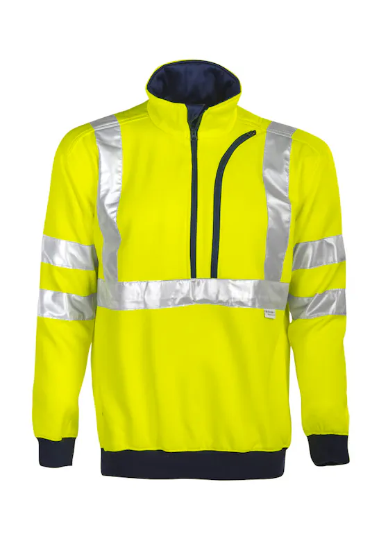 Projob 646102 Sweater Korte Rits Signalisatie EN ISO20471 Klasse 3 Reflecterend