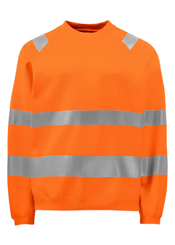 Projob Warnschutz Sweatshirt, Rundhals, EN ISO 20471, Klasse 3, 6106