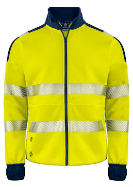 Projob 6109 Warnsweatshirt mit langem Reißverschluss, EN ISO 20471, Klasse 3, Stretch