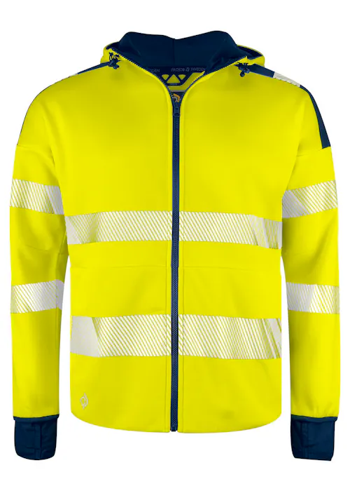 Projob 6110 sweat à capuche de signalisation EN ISO 20471 Classe 3 Stretch coupe standard