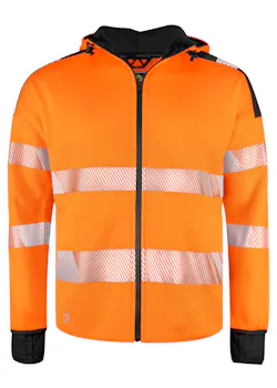 Projob 6110 sweat à capuche de signalisation EN ISO 20471 Classe 3 Stretch coupe standard thumbnail (vignette)