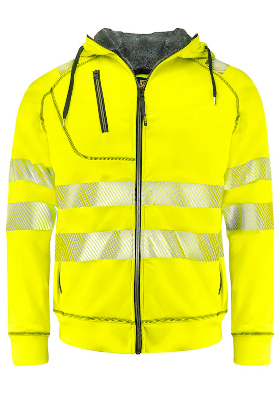 Projob 6130 Signalisatiehoodie Gevoerd EN ISO 20471 Klasse 3/2 Stretch Reflecterend