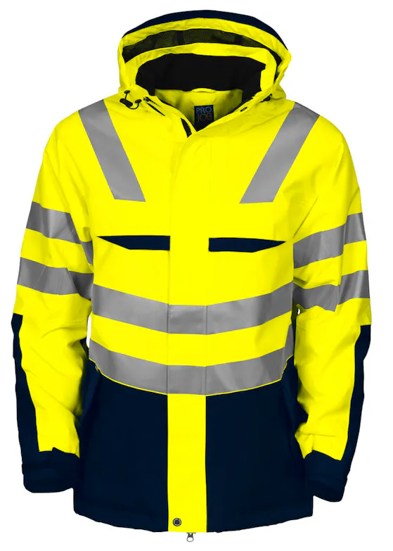 Projob 6418 Gefütterte Warnschutzjacke EN ISO 20471, Klasse 3