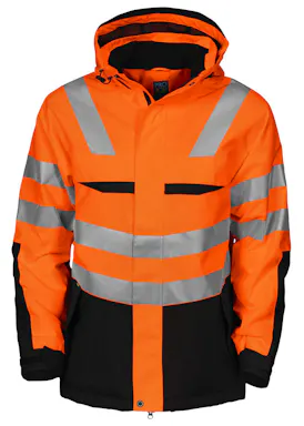 Projob 6418 Gefütterte Warnschutzjacke EN ISO 20471, Klasse 3