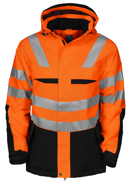 Projob 6418 Gefütterte Warnschutzjacke EN ISO 20471, Klasse 3