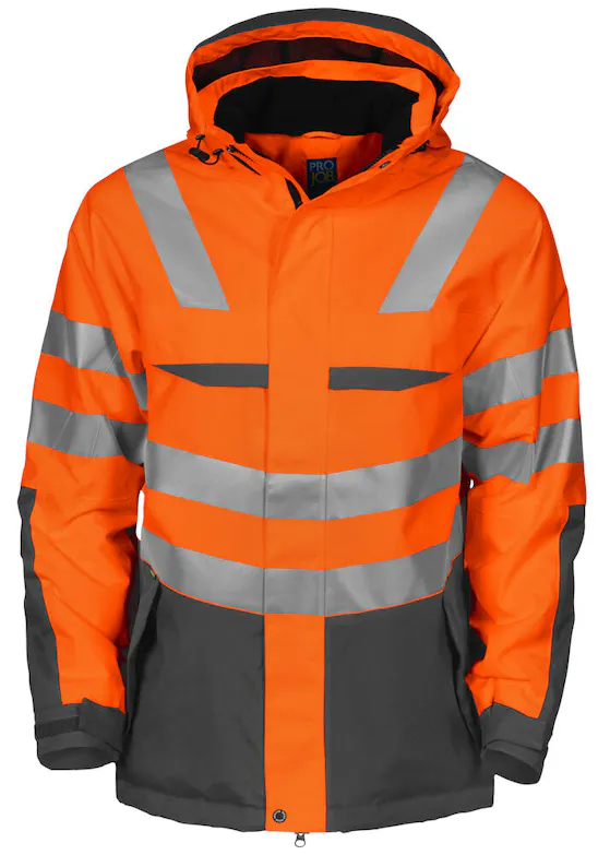 Projob 6418 Gefütterte Warnschutzjacke EN ISO 20471, Klasse 3