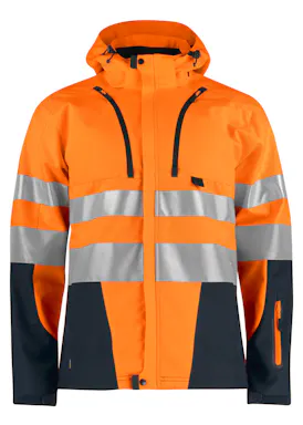 Projob 6419, ungefütterte Warnschutz-Softshelljacke, EN ISO 20471, Klasse 3
