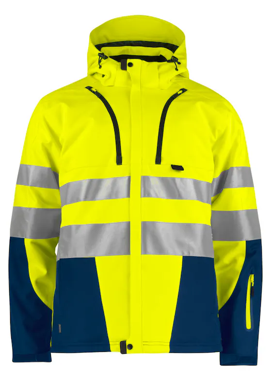 Projob Gefütterte Warnschutz-Softshell, EN ISO 20471, Klasse 3, Damen, 6424