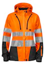 Projob Ungefütterte Warnschutz-Softshelljacke, EN ISO 20471, Klasse 3, Damen, 6423 Vorschaubild
