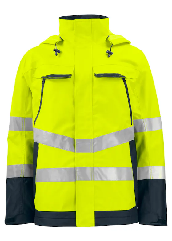 Projob Warnschutz-Regenjacke EN ISO 20471, Klasse 3, 6440