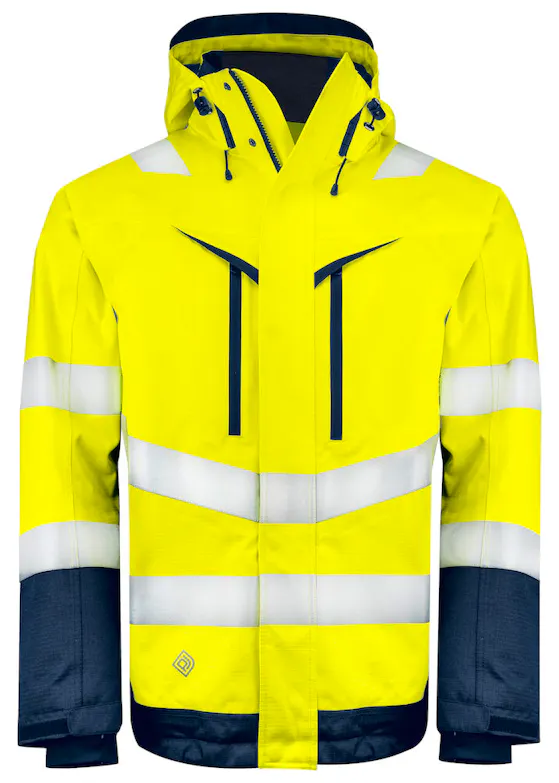 Projob 6453 funktionelle gefütterte Warnschutzjacke EN ISO 20471, Klasse 3