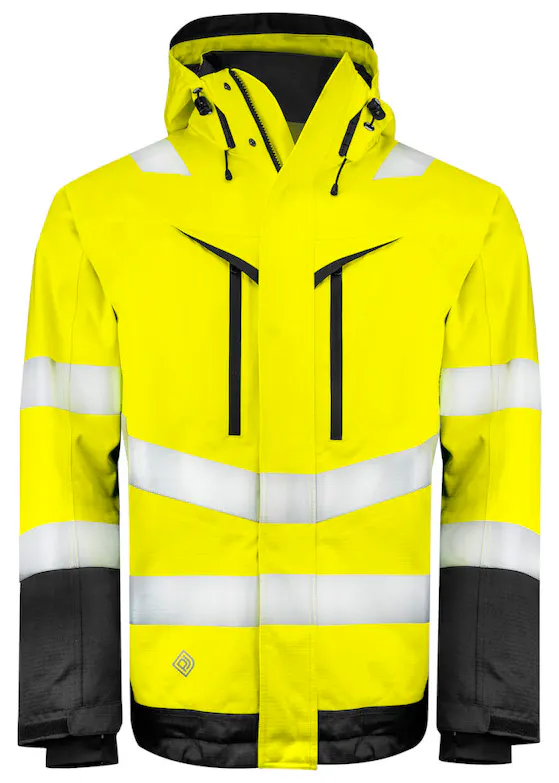 Projob 6453 funktionelle gefütterte Warnschutzjacke EN ISO 20471, Klasse 3