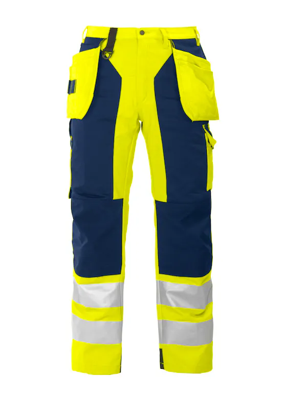 Projob 6506 Warnschutzhose mit Knietaschen und Nageltaschen, EN ISO 20471, Klasse 2