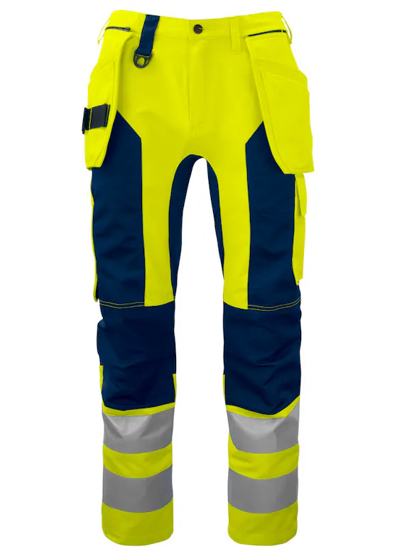 Projob 6513 Signalisatiebroek met Kniezakken en Spijkerzakken EN ISO 20471 Klasse 2