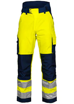 Projob 6514 pantalon pluie doublé bandes réfléchissantes EN ISO 20471 classe 2 thumbnail (vignette)