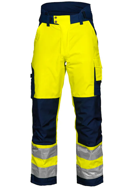 Projob 6514 gefütterte Warnschutz-Regenhose, EN ISO 20471, Klasse 2