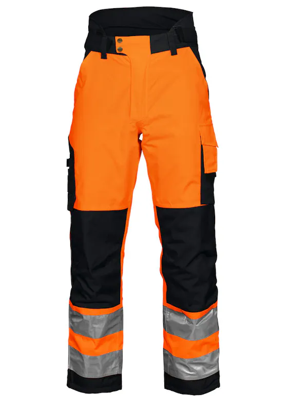 Projob 6514 gefütterte Warnschutz-Regenhose, EN ISO 20471, Klasse 2
