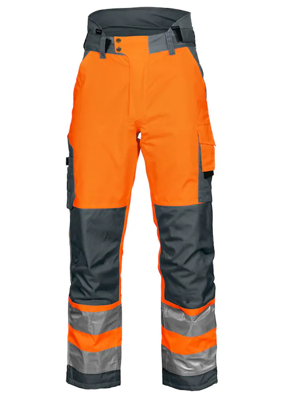 Projob 6514 gefütterte Warnschutz-Regenhose, EN ISO 20471, Klasse 2