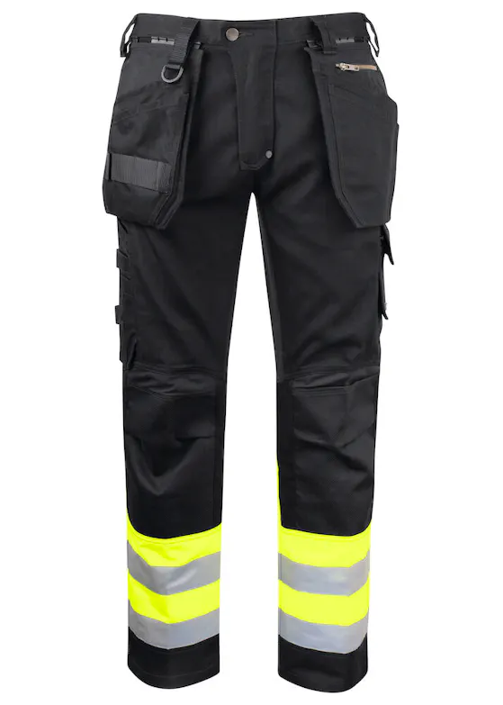 Projob Warnschutzhose mit Knietaschen und Nageltaschen 6524