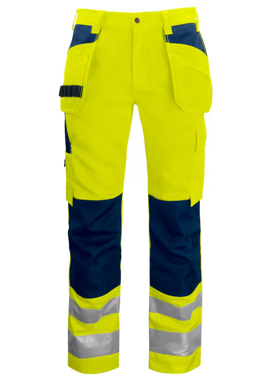 Projob Warnschutzhose mit Knietaschen und Nageltaschen, EN ISO 20471, Klasse 2, 6531
