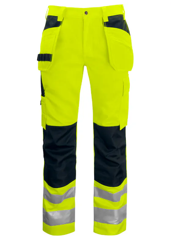 Projob Warnschutzhose mit Knietaschen und Nageltaschen, EN ISO 20471, Klasse 2, 6531