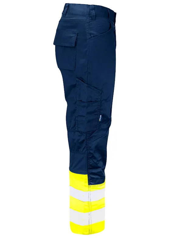 Projob 6537 Warnschutz-Stretchhose mit Knietaschen, ISO 20471 Klasse 1