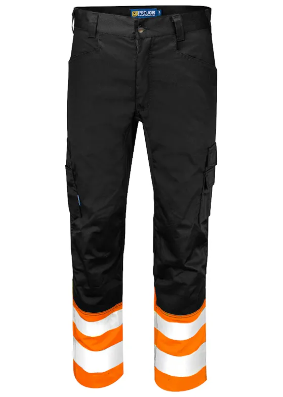 Projob 6537 Warnschutz-Stretchhose mit Knietaschen, ISO 20471 Klasse 1