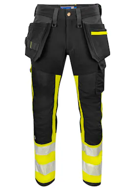 Projob 6540 Signalisatiestretchbroek met Kniezakken en Spijkerzakken EN ISO 20471 Klasse 1