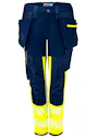 Projob 6543 Damen-Warnschutz-Stretchhose EN ISO 20471, Klasse 1 Vorschaubild