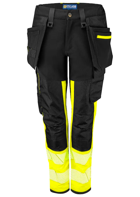 Projob 6543 Damen-Warnschutz-Stretchhose EN ISO 20471, Klasse 1