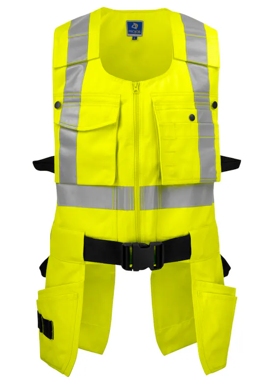 Projob 6704 Signal-Werkzeugweste, EN ISO 20471, Klasse 2, D-Ring
