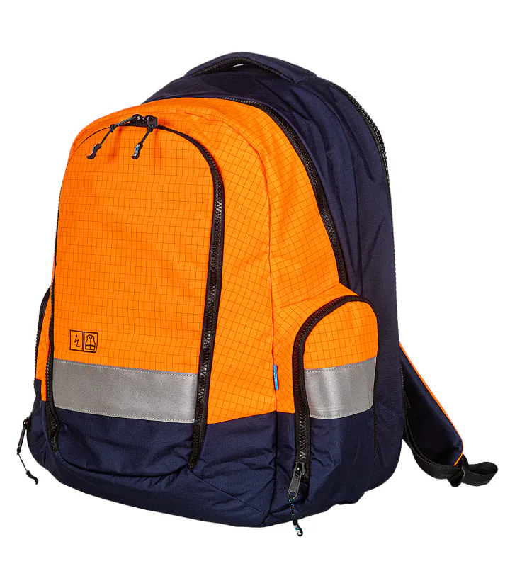 High Vis Orange/Marineblau