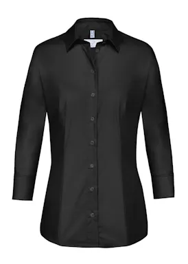 Greiff Damenbluse mit Dreiviertelärmeln, Basic Regular-Fit - 6517
