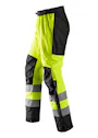 Snickers Workwear High-Vis Waterproof Shell Broek Klasse 2 miniatuur