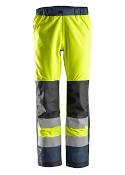 Snickers Workwear Pantalon shell imperméable haute visibilité Classe 2