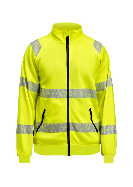 Jobman 5325 Sweatshirt Full-Zip Hi-Vis Reflecterend