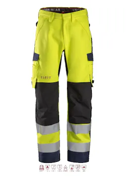 Snickers Workwear ProtecWork waterdichte shellbroeken Klasse 2 - 6563