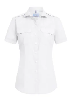 Greiff 6571 Pilootblouse Korte Mouw Regular Fit Dames Essentials - Simple