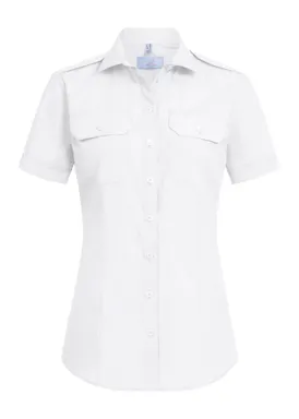 Greiff 6571 Pilotenbluse mit kurzen Ärmeln, Regular-Fit, Damen-Essentials - Simple