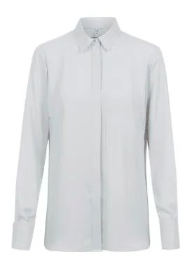 Greiff 6580 Bluse – verdeckte Knopfleiste, Damenschnitt, Essentials – Chiffon