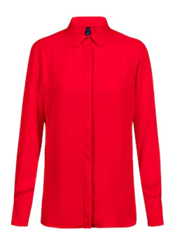 Greiff 6580 Blouse Verdekte Knopen Regular Fit Dames Essentials - Chiffon miniatuur