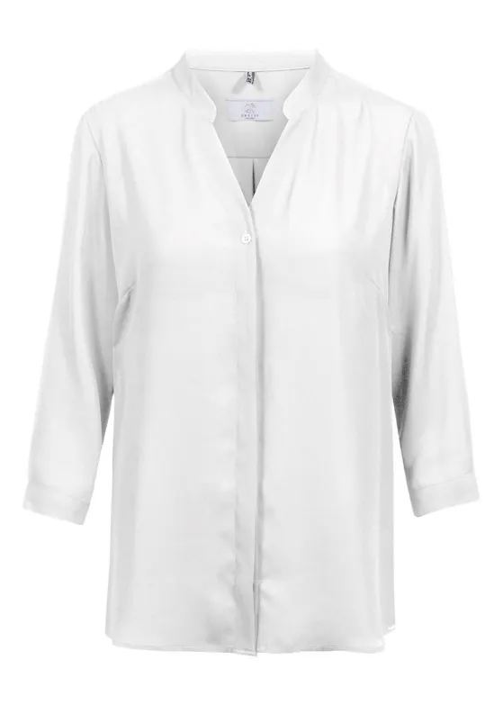 Greiff 6586 Chiffonbluse, Dreiviertelärmel, Regular-Fit, Damen, Essentials - Chiffon