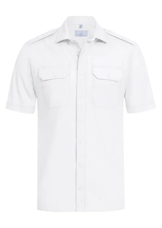 Greiff 6731 Pilotenhemd, Kurzarm, Regular Fit Essentials – Simple