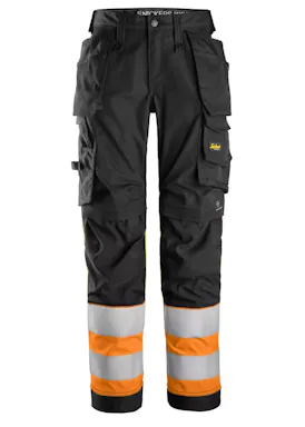 Snickers High-Vis, Klasse 1 Dames Stretch Werkbroek met Holsterzakken 6734