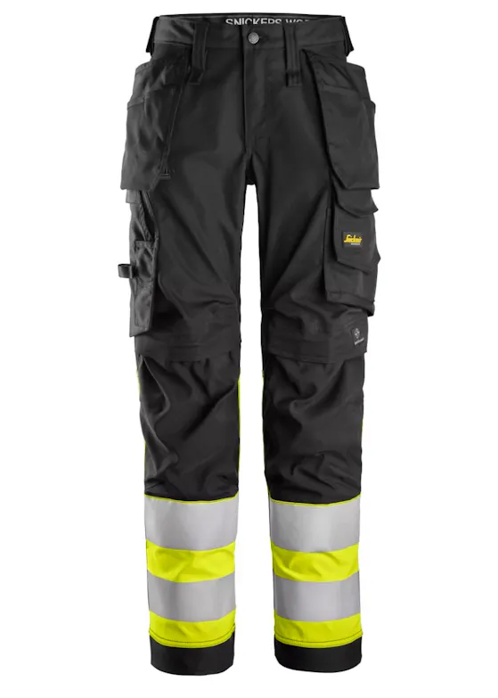Snickers High-Vis, Klasse 1, Damen-Stretch-Arbeitshose mit Holstertaschen 6734