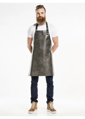 Chaud Devant Bib Apron Regular Moonshine Black